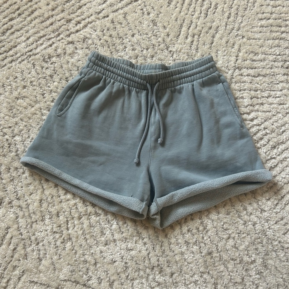 TNA Light Blue Fleece Shorts